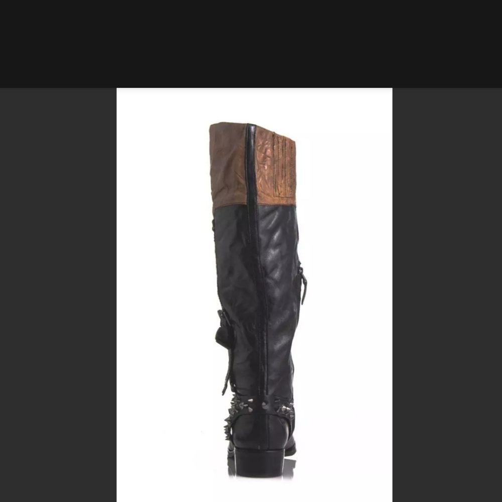 Sam Edelman Park Spiked Leather Knee High Boots - Picture 5 of 6